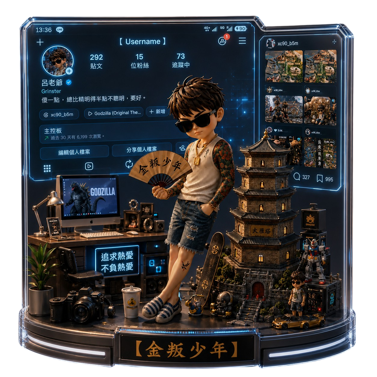 3D浮雕亞克力場景模型 (可觸摸立體質感 / 收藏級摆件)【興趣收藏品】