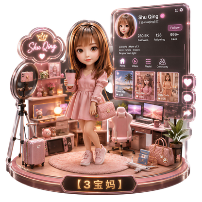 3D浮雕亞克力場景模型 (可觸摸立體質感 / 收藏級摆件)【創作工作室道具】